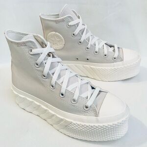 Converse White Platform Sneakers